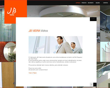 Site da Vidraçaria JB Vieira